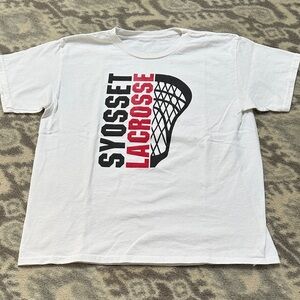 White Lacrosse Graphic Kids Tee